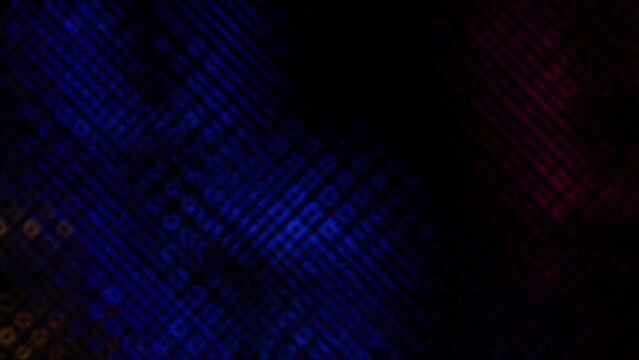 abstract blue background with dots. Neon blue effect in the dark