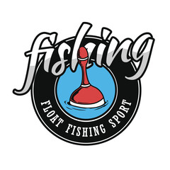float fishing sport logo design