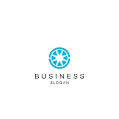 logo design business solution abstract vector brand flat Icon design vector modern minimal style illustration emblem sign symbol logotype typography