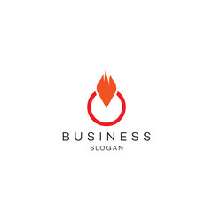 Letter o fire bur flame burning on logo design business solution abstract vector brand flat Icon design vector modern minimal style illustration emblem sign symbol logotype typography