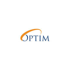 Optim optical Eyeware eye glass logo design business solution abstract vector brand flat Icon design vector modern minimal style illustration emblem sign symbol logotype typography