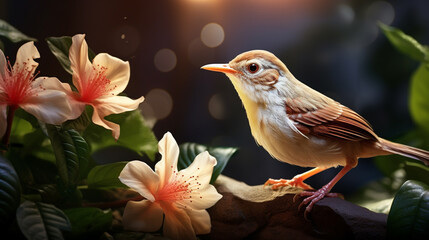 Fototapeta premium robin on a branch HD 8K wallpaper Stock Photographic Image 