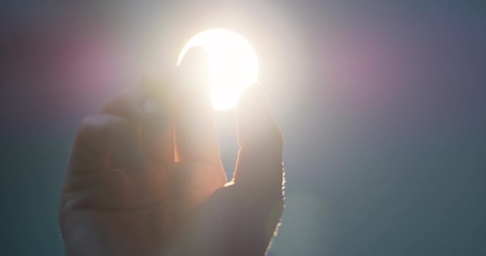 Close up shot selective focus female hands dancing performing ,oving in bright natural light art aestethic .