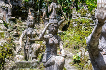 Fototapeta na wymiar Statue at the Secret Buddha Garden on Koh Samui island in Thailand
