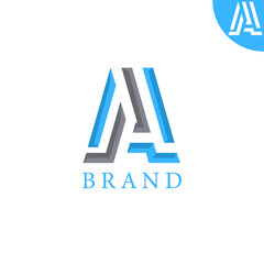 Two letter A logo