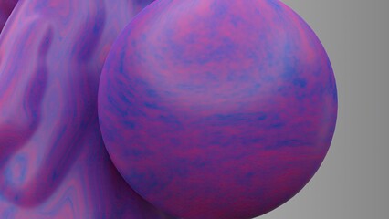 Pink and Purple Organic Pop Object Paint Liquid Surface Rubbery Texture Elegant Modern 3D Rendering Abstract Background