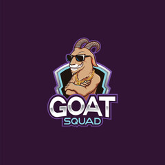 Goat squad esports logo character