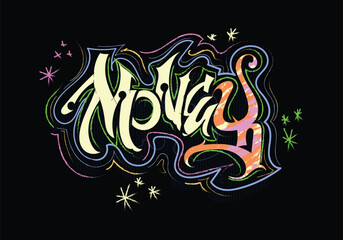 MONEY word fun graffiti tag