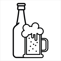beer icon vector design template