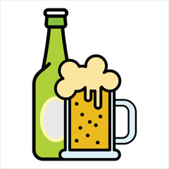 beer icon vector design template