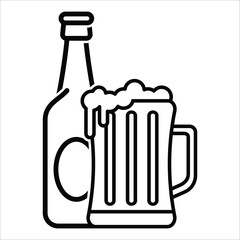 beer icon vector design template