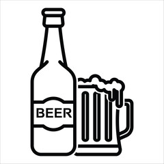beer icon vector design template