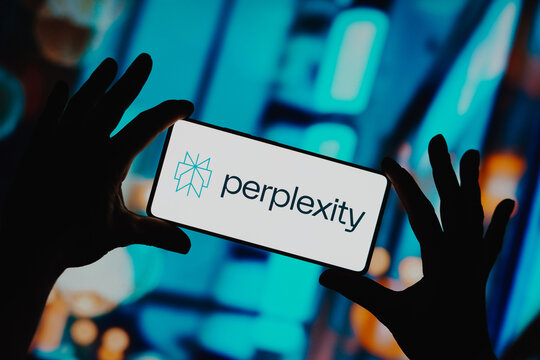 November 24, 2023, Brazil. In this photo illustration, the Perplexity AI logo is displayed on a smartphone screen.