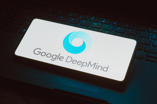 November 24, 2023, Brazil. In this photo illustration, the Google DeepMind logo is displayed on a smartphone screen.