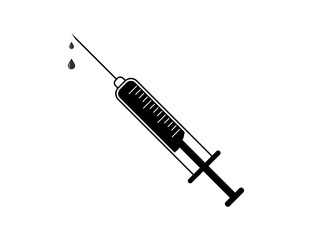 Syringe icon vector illustration. Doctors often use syringes to prevent and treat malignant diseases.