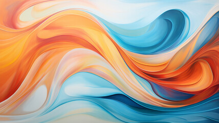 Obraz premium Wave Colorful Background. Generative AI