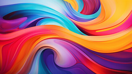 Wave Colorful Background. Generative AI