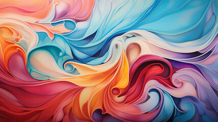 Wave Colorful Background. Generative AI