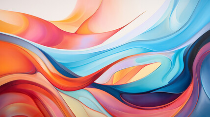 Wave Colorful Background. Generative AI