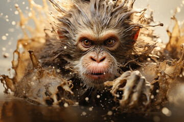 high speed monkey photography