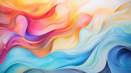 Wave Colorful Background. Generative AI