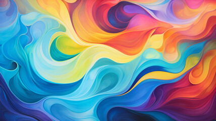 Wave Colorful Background. Generative AI