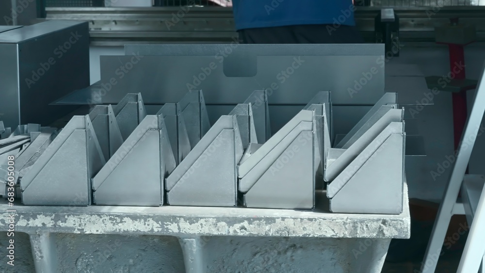 Aufkleber metal parts for assembly of factory machine. creative. a lot of parts for assembling factory machine
