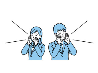 掛け声や応援する学生、中高生の男女