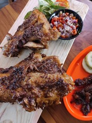 grilled beef ribs and sambal matah