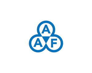 AAF logo design vector template