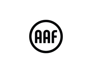 AAF logo design vector template