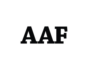 AAF logo design vector template