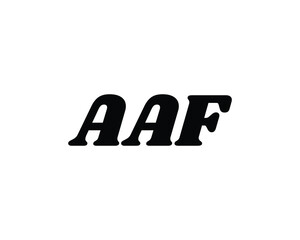 AAF logo design vector template