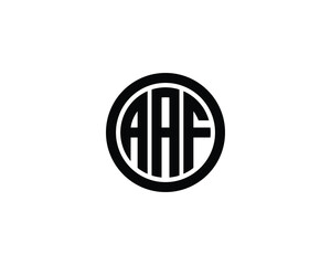 AAF logo design vector template