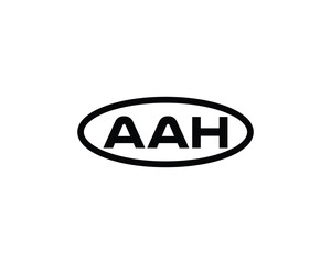 AAH logo design vector template