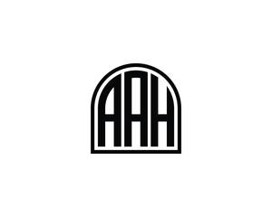 AAH logo design vector template