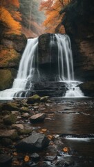 waterfall in long exposure