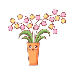 Cute Flower Character Design Illustration