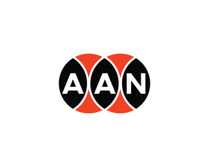 AAN logo design vector template