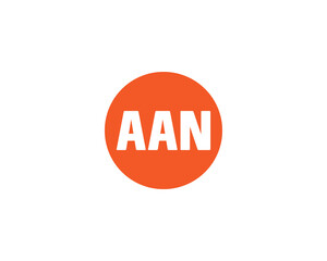 AAN logo design vector template