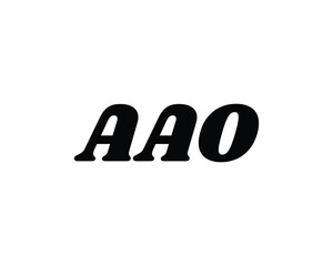 AAO logo design vector template