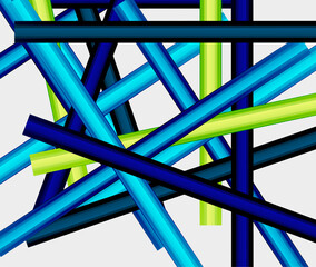 Fototapeta premium Abstract color straight lines vector background
