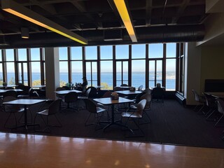 Bellingham,Washington,USA - August 8 2022: Western Washington University Viking Union cafeteria.