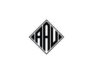 AAU logo design vector template