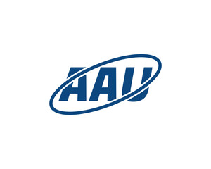 AAU logo design vector template