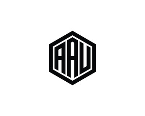 AAU logo design vector template