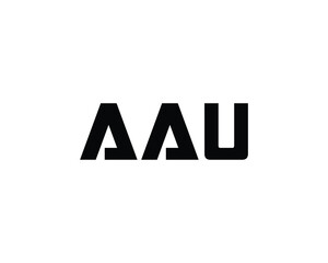 AAU logo design vector template
