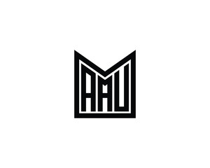 AAU logo design vector template