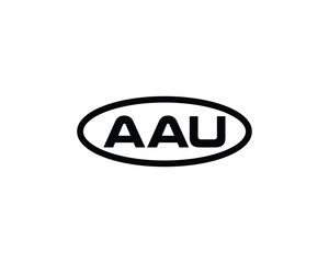 AAU logo design vector template