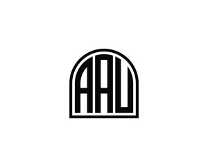 AAU logo design vector template